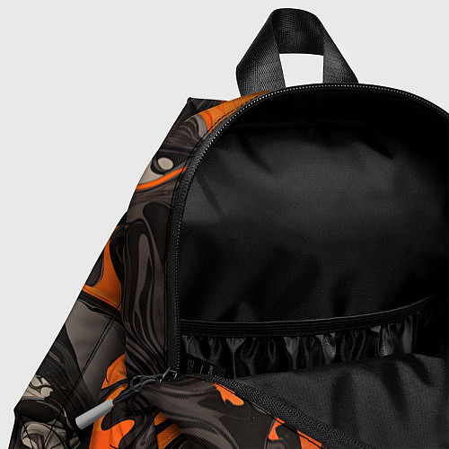 Детский рюкзак Оранжево-черный камуфляж / 3D-принт – фото 4