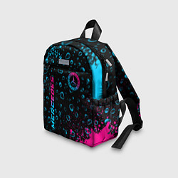Детский рюкзак Mercedes - neon gradient: надпись, символ, цвет: 3D-принт — фото 2