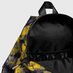 Детский рюкзак Абстрактный желтый енот в стиле арт, цвет: 3D-принт — фото 2