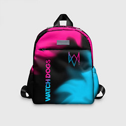 Детский рюкзак Watch Dogs - neon gradient: надпись, символ