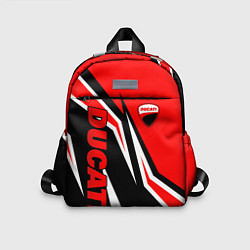 Детский рюкзак Ducati- red stripes, цвет: 3D-принт