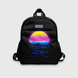 Детский рюкзак Неоновый закат - гранж, цвет: 3D-принт