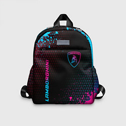 Детский рюкзак Lamborghini - neon gradient: надпись, символ