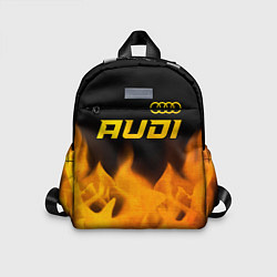 Детский рюкзак Audi - gold gradient: символ сверху, цвет: 3D-принт