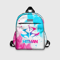Детский рюкзак Hitman neon gradient style, цвет: 3D-принт