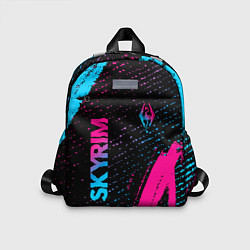 Детский рюкзак Skyrim - neon gradient: надпись, символ