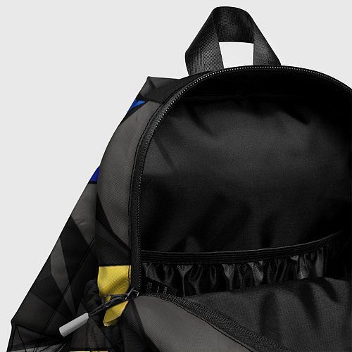 Детский рюкзак Black yellow elements / 3D-принт – фото 4