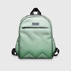 Детский рюкзак Зеленый градиент с ромбами, цвет: 3D-принт