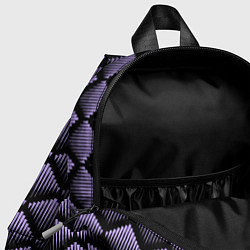 Детский рюкзак Фиолетовые выпуклые ромбы, цвет: 3D-принт — фото 2