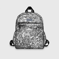 Детский рюкзак Черно-белый мозаичный узор, цвет: 3D-принт