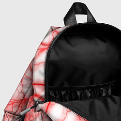 Детский рюкзак Белый фон и красные молнии, цвет: 3D-принт — фото 2