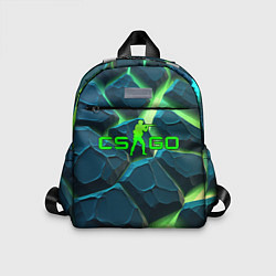 Детский рюкзак CSGO разлом зеленых плит, цвет: 3D-принт