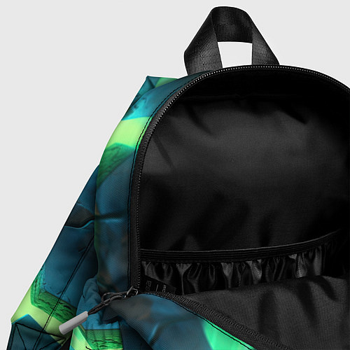 Детский рюкзак CS GO green texture logo / 3D-принт – фото 4