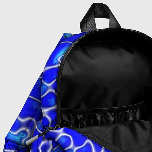 Детский рюкзак Синий волнистый рисунок / 3D-принт – фото 4