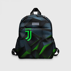 Детский рюкзак Juventus black green logo, цвет: 3D-принт