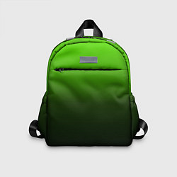 Детский рюкзак Градиент ядовитый зеленый - черный, цвет: 3D-принт