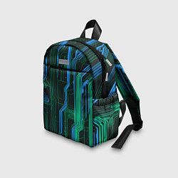Детский рюкзак Кибер схемы синие, цвет: 3D-принт — фото 2