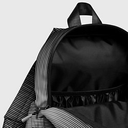 Детский рюкзак Черная белая абстракция зигзаг, цвет: 3D-принт — фото 2