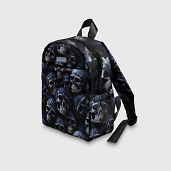 Детский рюкзак Черные металлические черепа, цвет: 3D-принт — фото 2