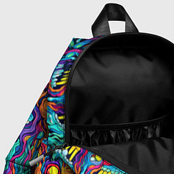 Детский рюкзак Кислотные психоделические черепа, цвет: 3D-принт — фото 2