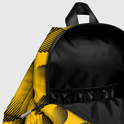 Детский рюкзак Объемные черные шары на оранжевом поле, цвет: 3D-принт — фото 2