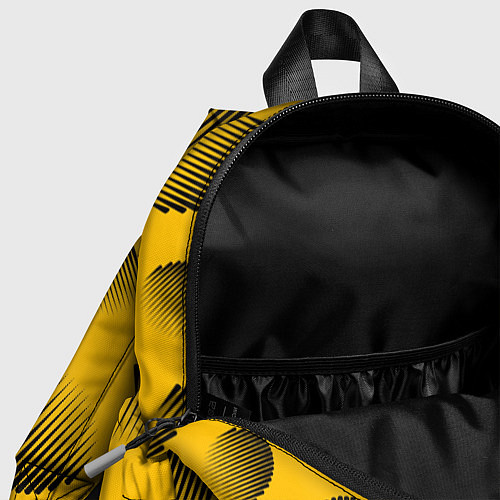 Детский рюкзак Объемные черные шары на оранжевом поле / 3D-принт – фото 4