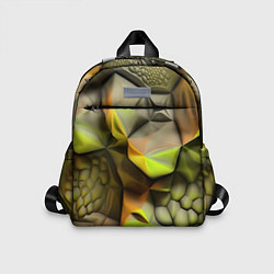 Детский рюкзак Зеленая объемная космическая текстура, цвет: 3D-принт