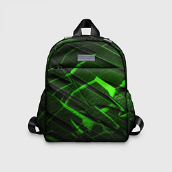 Детский рюкзак Неоновый зеленый свет из плит, цвет: 3D-принт