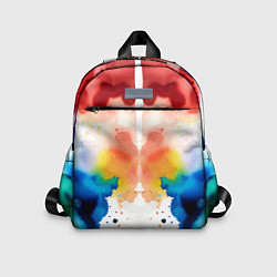 Детский рюкзак Цветная монотипия - поп-арт, цвет: 3D-принт