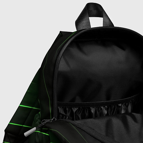 Детский рюкзак Green abstract dark background / 3D-принт – фото 4