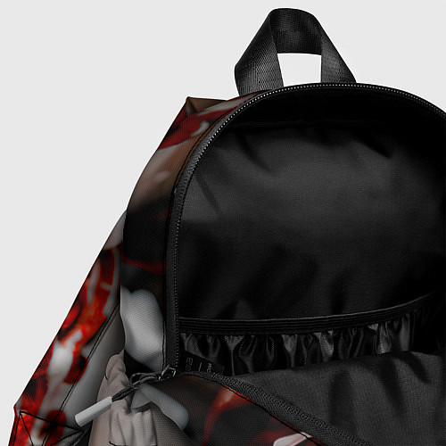 Детский рюкзак Красно-Черные Импульсы / 3D-принт – фото 4
