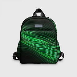 Детский рюкзак Green neon lines, цвет: 3D-принт