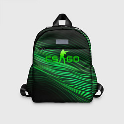 Детский рюкзак CSGO green lines logo, цвет: 3D-принт