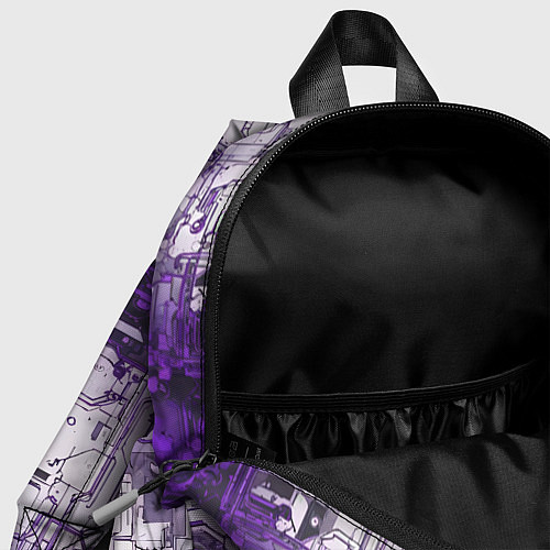Детский рюкзак Киберпанк заражение фиолетовое / 3D-принт – фото 4