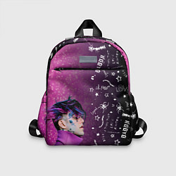 Детский рюкзак Лил Пип тату фиолетовый, цвет: 3D-принт