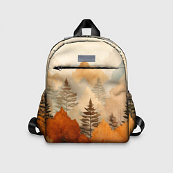 Детский рюкзак Осенний лес в оранжевых тонах, цвет: 3D-принт