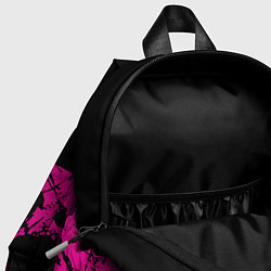 Детский рюкзак Black pink - emblem - pattern - music, цвет: 3D-принт — фото 2