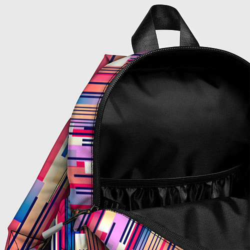Детский рюкзак Яркие спортивные полоски / 3D-принт – фото 4
