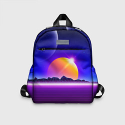 Детский рюкзак Mountains - sun - space - vaporwave