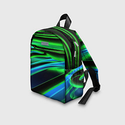 Детский рюкзак Green black abstract, цвет: 3D-принт — фото 2