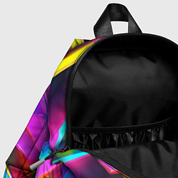 Детский рюкзак Неоновые разноцветные пластины, цвет: 3D-принт — фото 2