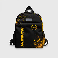 Детский рюкзак Nissan - gold gradient: надпись, символ