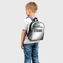 Детский рюкзак Doom glitch на светлом фоне: символ сверху, цвет: 3D-принт — фото 2