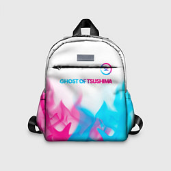 Детский рюкзак Ghost of Tsushima neon gradient style: символ свер