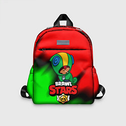 Детский рюкзак Brawl stars leon green, цвет: 3D-принт