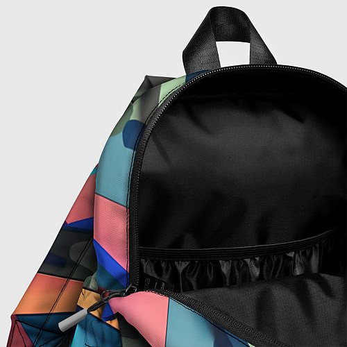 Детский рюкзак Камуфляж и цветная геометрия - нейросеть / 3D-принт – фото 4