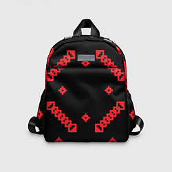 Детский рюкзак Национальный - черный 2, цвет: 3D-принт