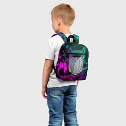 Детский рюкзак Атака титанов дракон неоновый, цвет: 3D-принт — фото 2