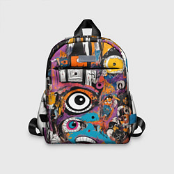 Детский рюкзак Глаз в смеси современных искусств - абстракционизм, цвет: 3D-принт