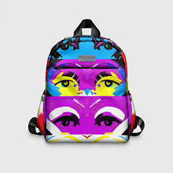 Детский рюкзак Eyes - pop art - neural network, цвет: 3D-принт